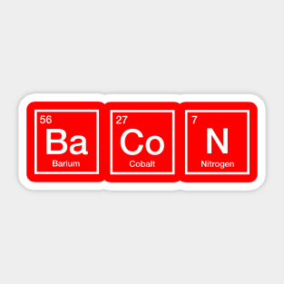 Bacon Periodic Table Sticker